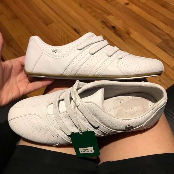 Lacoste Shoes | Illusion Fashion Sneakers Tennis Gym Velcro Straps | Color: White | Size: 8.5 | Yeskel's Closet
